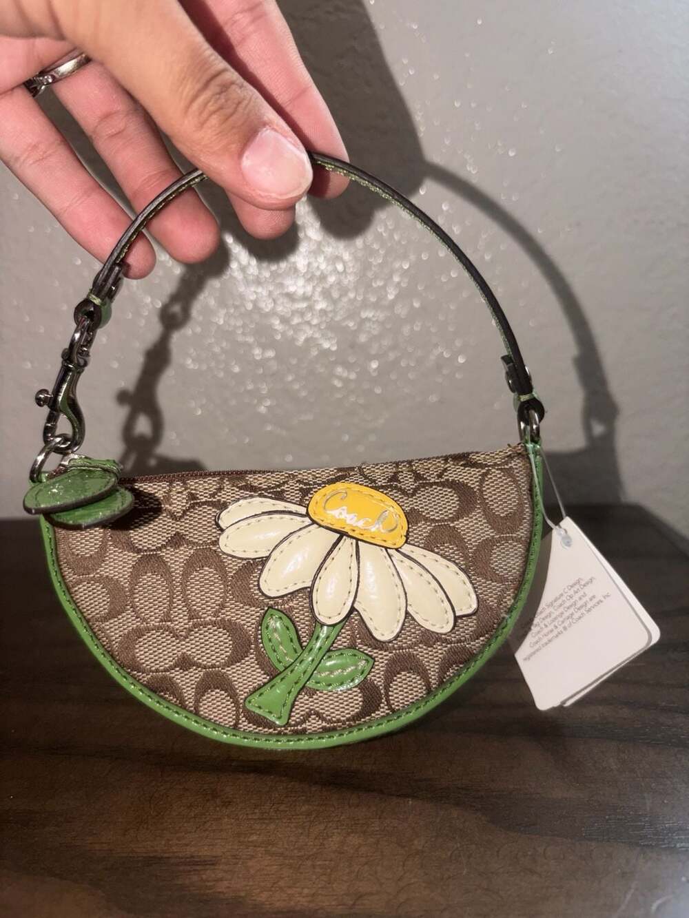 Coach Daisy Applique Coin Purse Charm